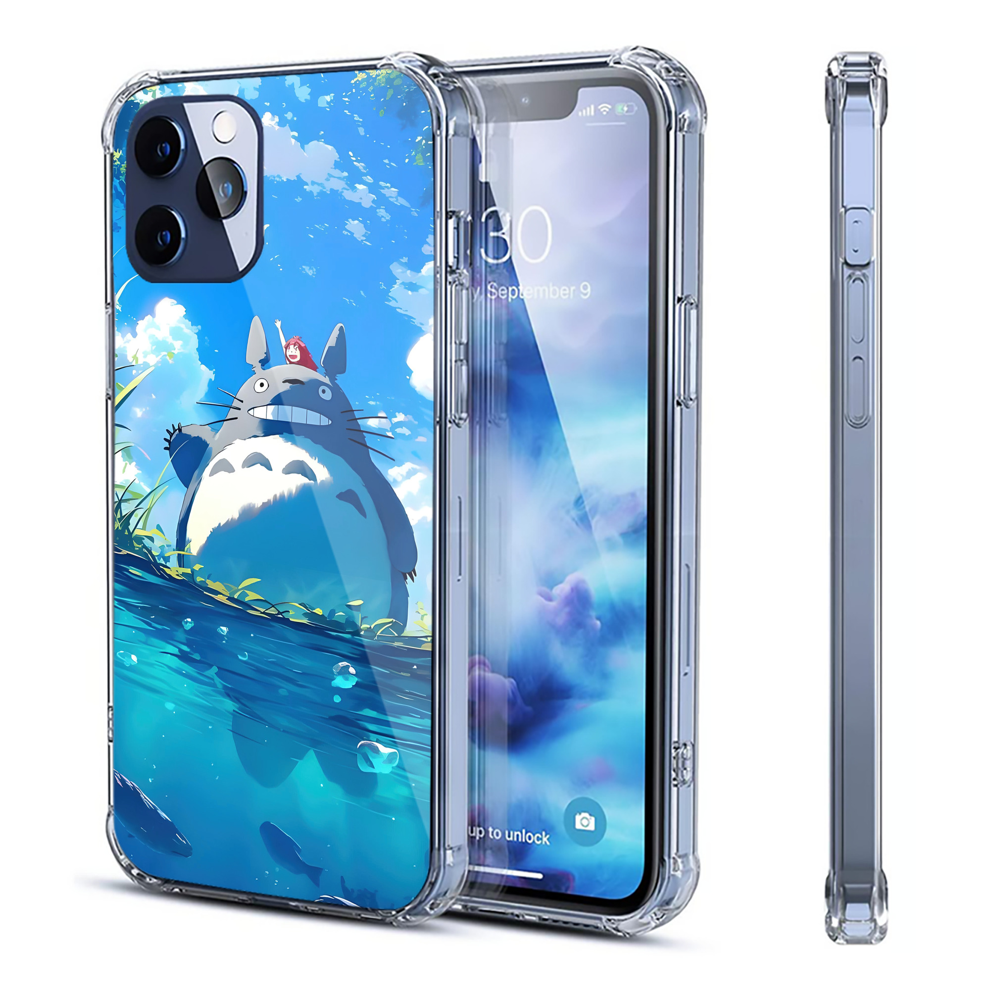 （画像用） となりのトトロ 草壁メイ 草壁サツキ My Neighbor Totoro Satsuki Kusakabe Mei Kusakabe 【iPhone 12シリーズ対応】透明スマホケース（クリアソフトケース）